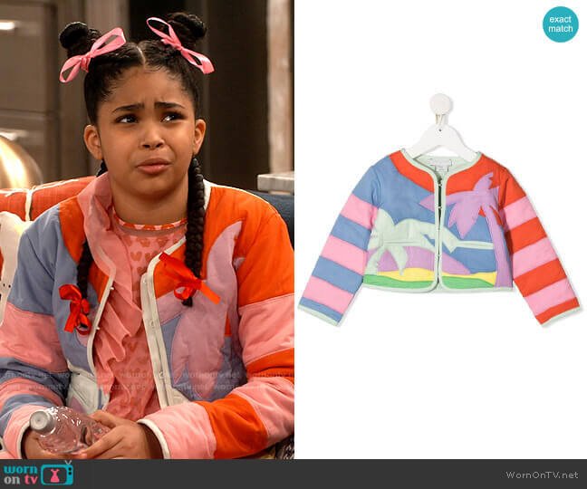 WORN ON TV | iCarly 105 Millicent’s palm tree jacket