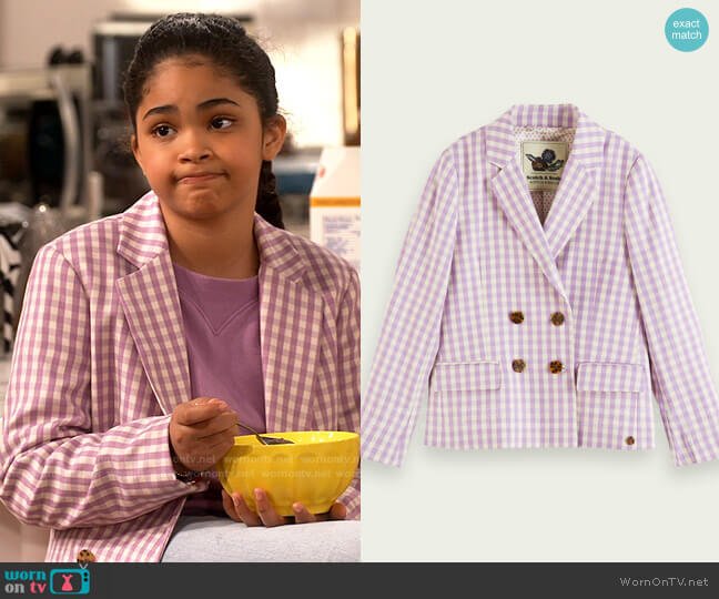 WORN ON TV | iCarly 104 Millicent’s purple sweatshirt & gingham blazer