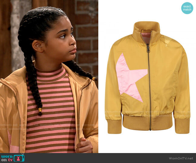 WORN ON TV | ICARLY 101 MILLICENT’S PINK STRIPED TOP & STAR JACKET