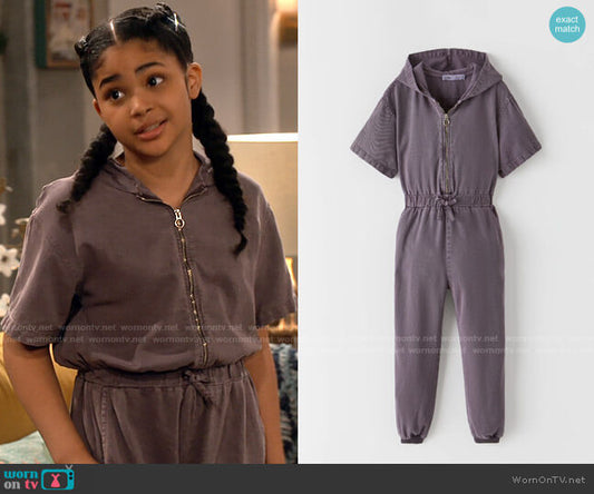 WORN ON TV | ICARLY 102 MILLICENT’S ZIP FRONT HOODED JUMPSUIT