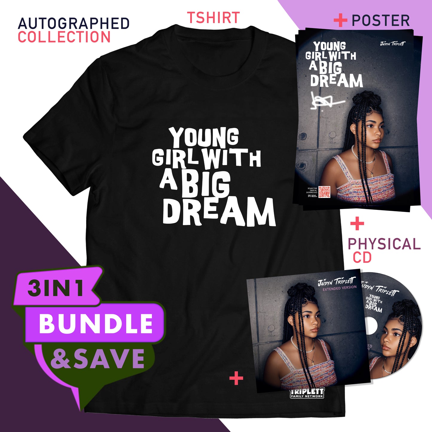 (LIMITED EDITION) AUTOGRAPHED YOUNG GIRL WITH A BIG DREAM BUNDLE